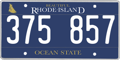 RI license plate 375857