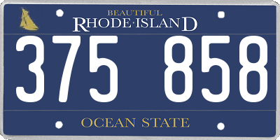 RI license plate 375858
