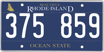 RI license plate 375859