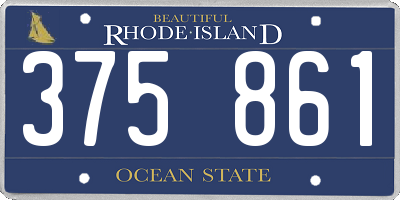 RI license plate 375861