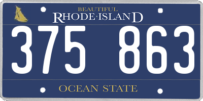 RI license plate 375863