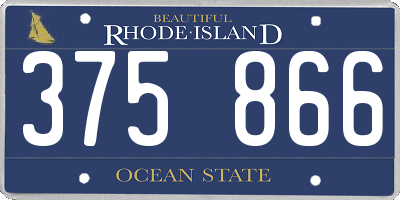RI license plate 375866