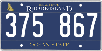 RI license plate 375867