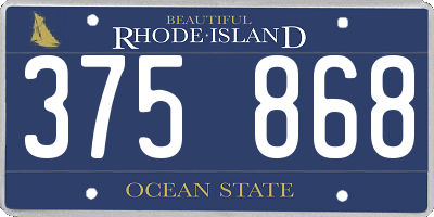 RI license plate 375868