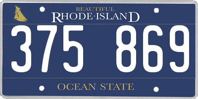 RI license plate 375869