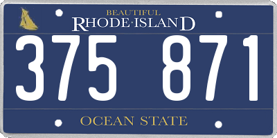 RI license plate 375871