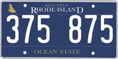 RI license plate 375875