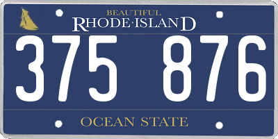 RI license plate 375876