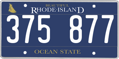 RI license plate 375877