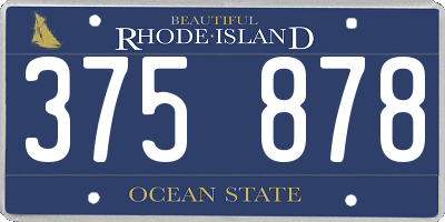 RI license plate 375878