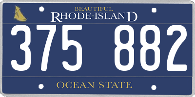 RI license plate 375882