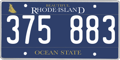 RI license plate 375883