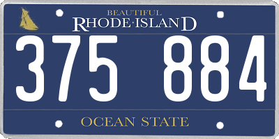 RI license plate 375884