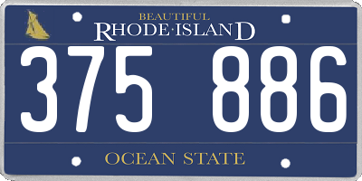 RI license plate 375886