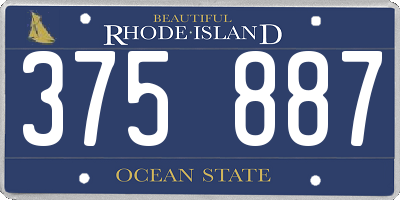 RI license plate 375887
