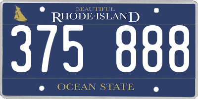 RI license plate 375888