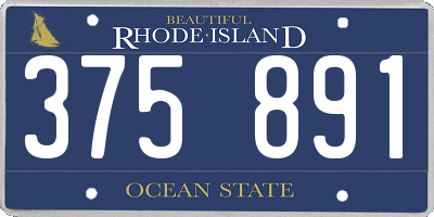 RI license plate 375891