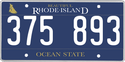 RI license plate 375893