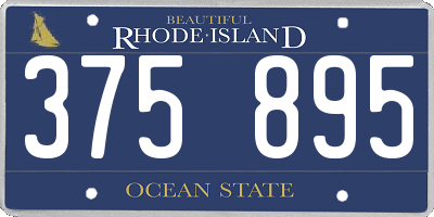 RI license plate 375895