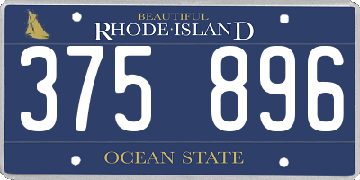 RI license plate 375896
