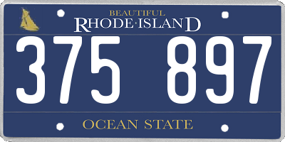 RI license plate 375897