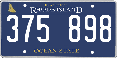 RI license plate 375898