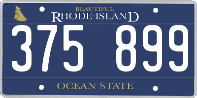 RI license plate 375899