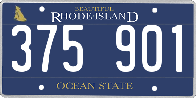RI license plate 375901