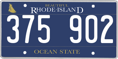 RI license plate 375902