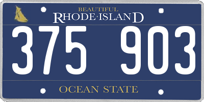 RI license plate 375903