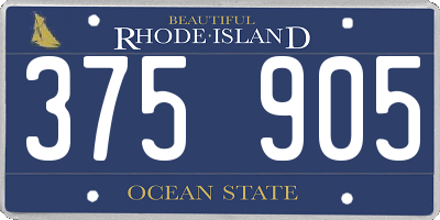 RI license plate 375905