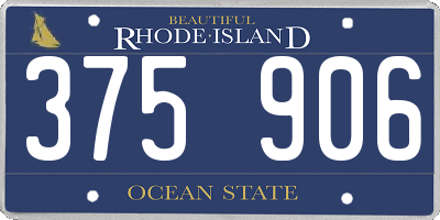 RI license plate 375906