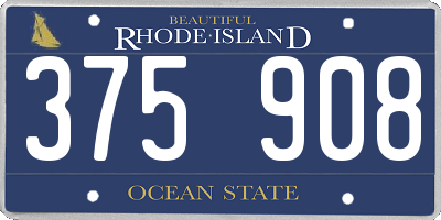 RI license plate 375908