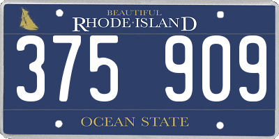 RI license plate 375909