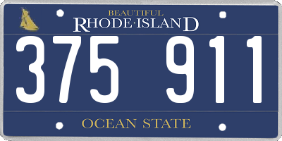 RI license plate 375911
