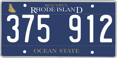 RI license plate 375912