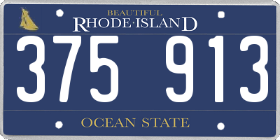 RI license plate 375913