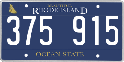 RI license plate 375915