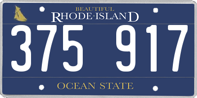 RI license plate 375917