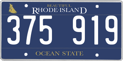 RI license plate 375919
