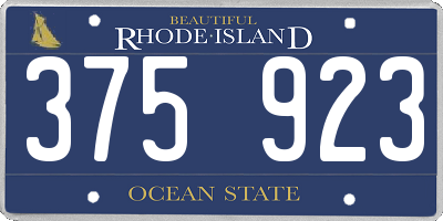 RI license plate 375923