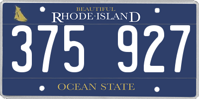 RI license plate 375927