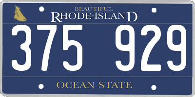 RI license plate 375929