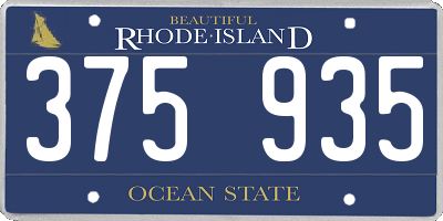 RI license plate 375935