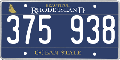 RI license plate 375938