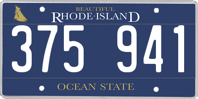 RI license plate 375941