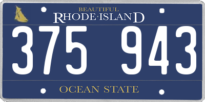 RI license plate 375943