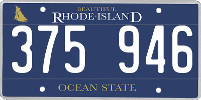 RI license plate 375946