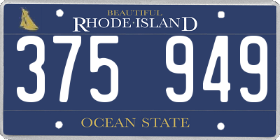 RI license plate 375949