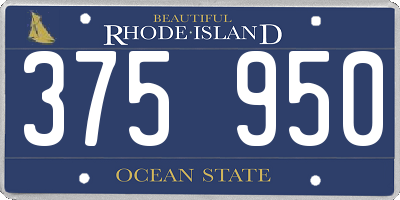 RI license plate 375950